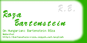 roza bartenstein business card